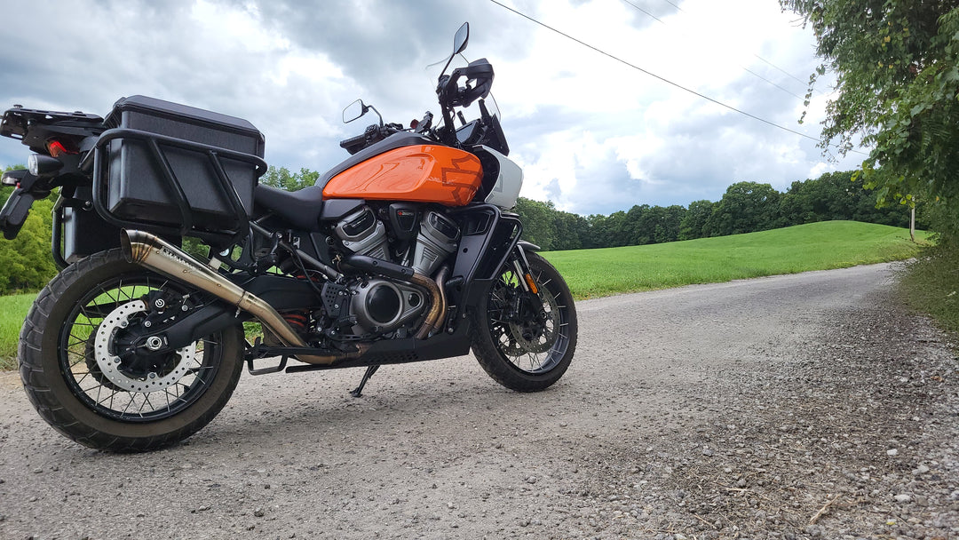 Stealth Pipes Pan America slip-on exhaust system – performance upgrade for Harley adventure bike