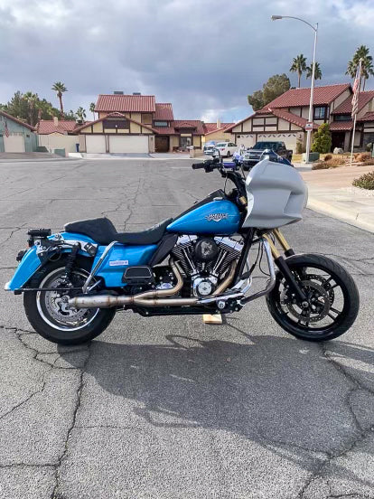 Pipes Short Bagger exhaust system – stainless steel headers and muffler for 1996–2016 Harley touring models