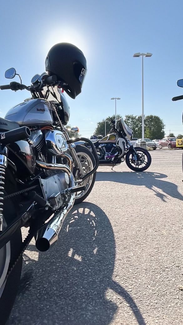 Stealth Pipes Harley Sportster exhaust options – raw stainless and polished finishes available