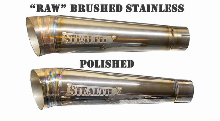 Stealth Pipes polished exhaust for 2004–2022 Harley Sportster – TIG-welded stainless steel system