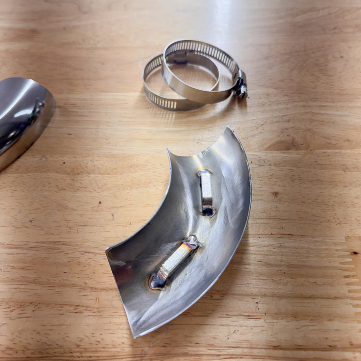 5" / 45 Degree Curved Stainless Steel Heat Shields