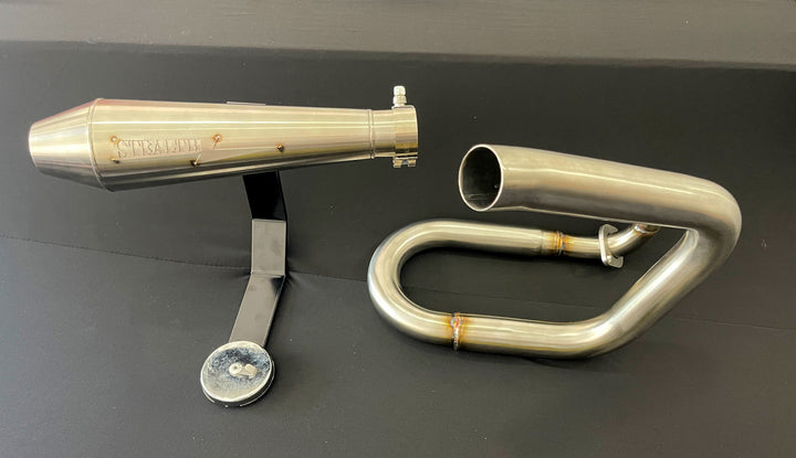 Honda Monkey aftermarket exhaust by Stealth x Kruesi Originals – stainless pipe and muffler