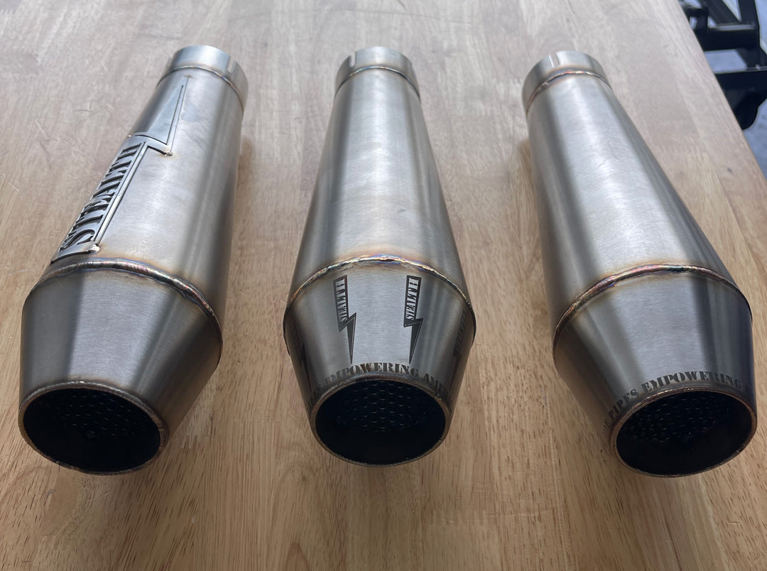 Mounting bracket for Stealth Pipes Reverse Cone Muffler – stainless modular exhaust hardware