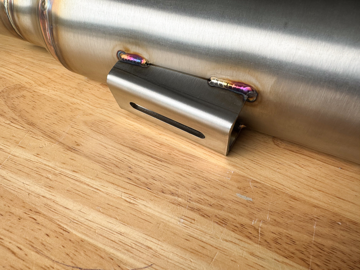 Stealth Pipes Mid-Length Pipe Bomb Muffler – TIG-welded stainless construction, modular fitment