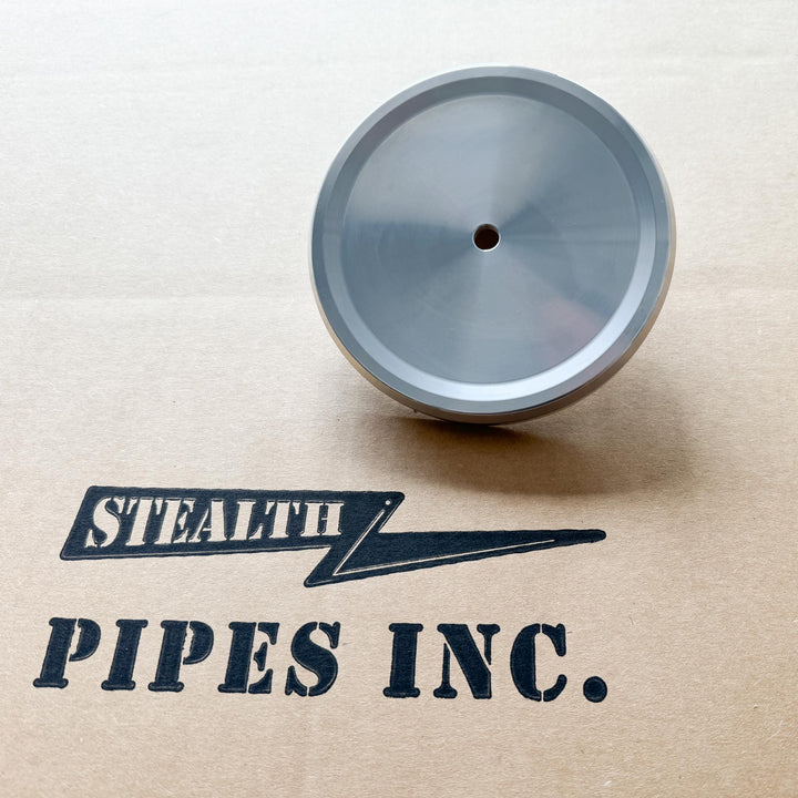 Stealth Pipes Air Cleaner Cover – raw machined aluminum cover compatible with Arlen Ness Big Sucker and S&S filters