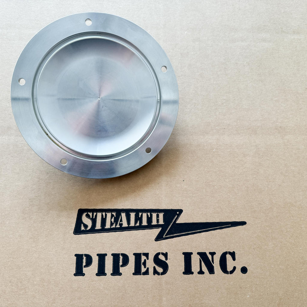 Stealth Pipes M8 Derby Cover – aircraft grade aluminum with optional custom engraving, fits 2015+ Harley Touring
