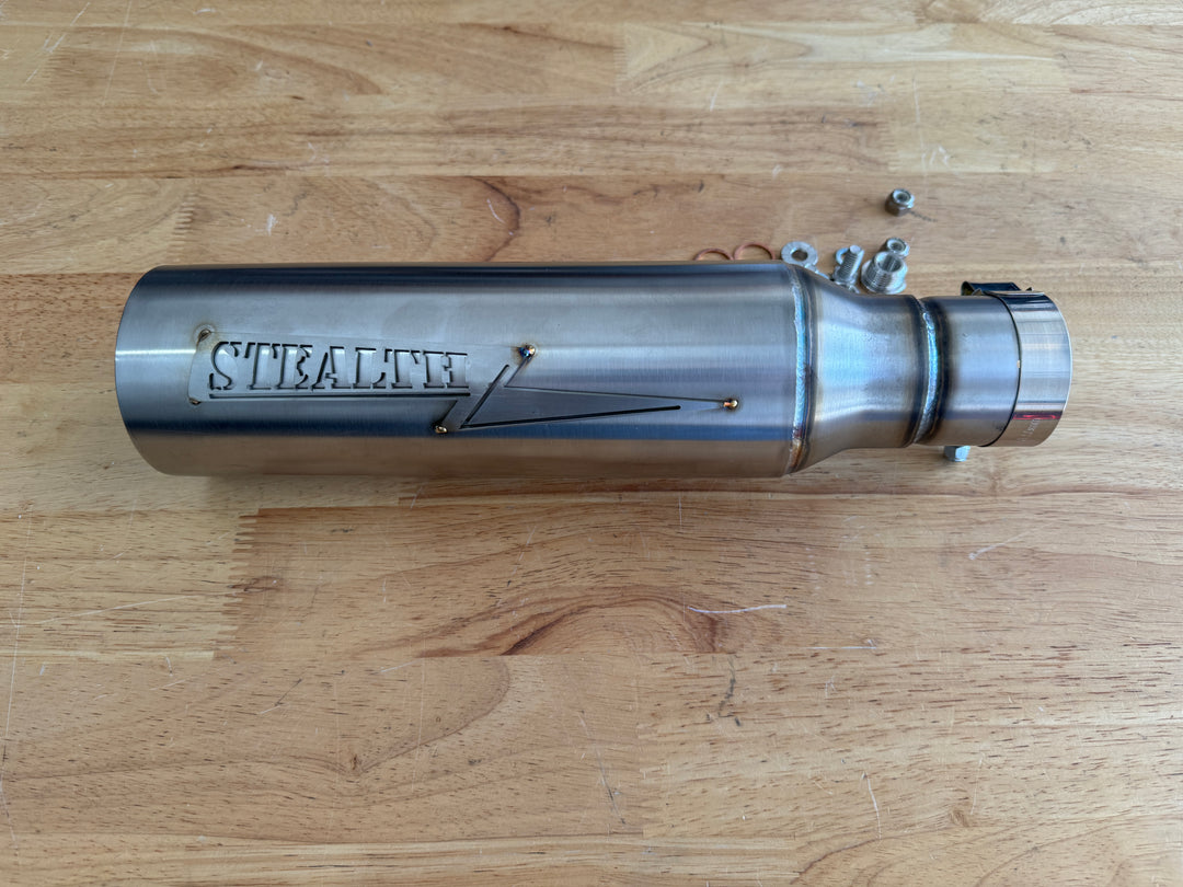 Stealth Pipes Breacher muffler – American-made stainless modular exhaust upgrade, fits all Stealth headers