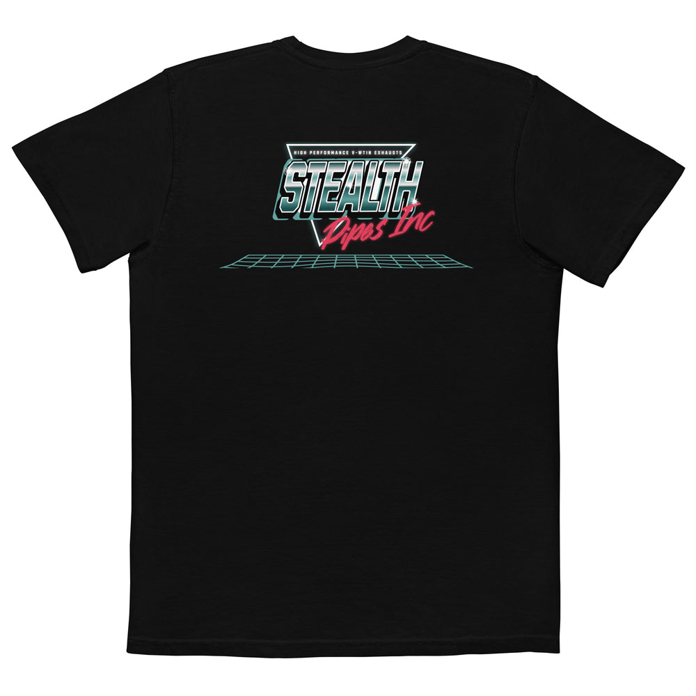 Stealth Pipes Tha Grid T-shirt in black – FXR inspired retro logo detail