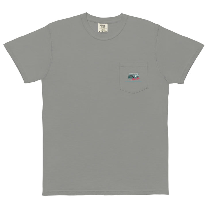 Stealth Pipes Tha Grid T-shirt in grey – retro Tron-style logo