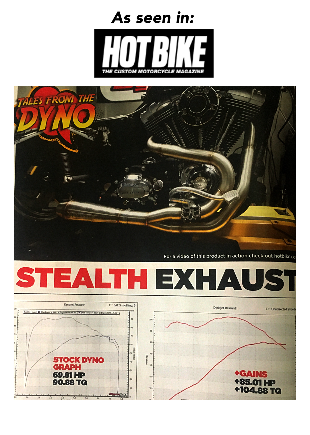 2006–2017 Harley Dyna motorcycle with Stealth Pipes exhaust system installed – stainless muffler upgrade