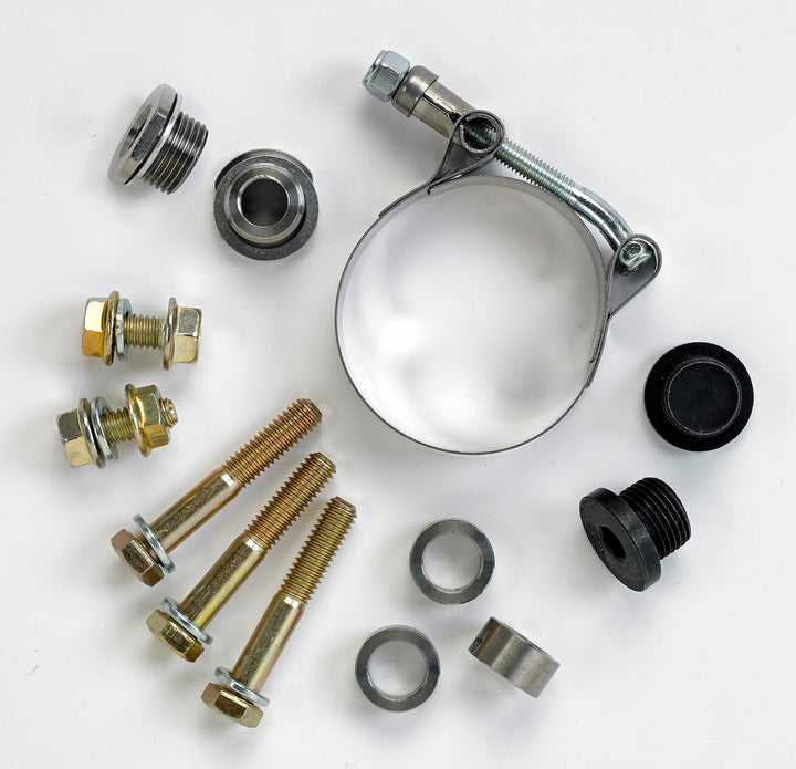 Exhaust hardware kit for Stealth Pipes 1996–2005 Harley Dyna exhaust – O2 bung and mounting collars
