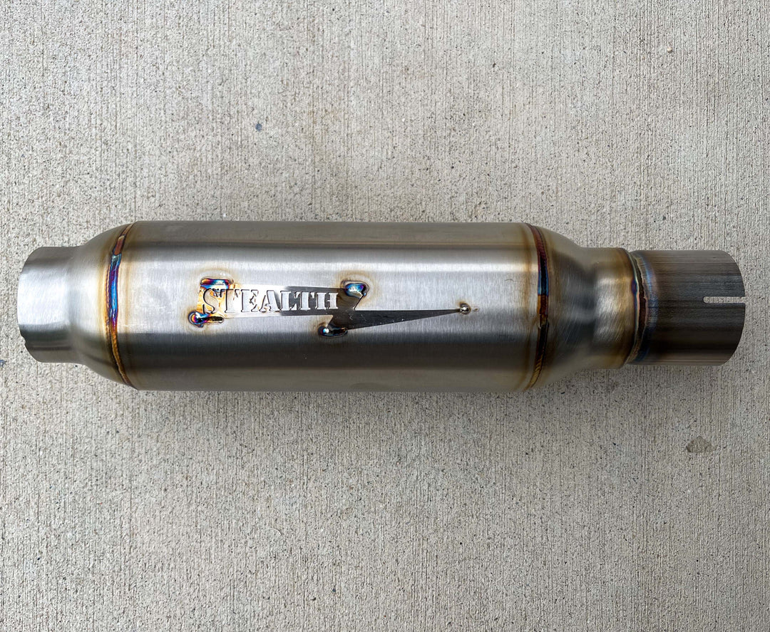 Stealth Pipes Pipe Bomb Muffler – American-made stainless modular exhaust upgrade, direct bolt-on