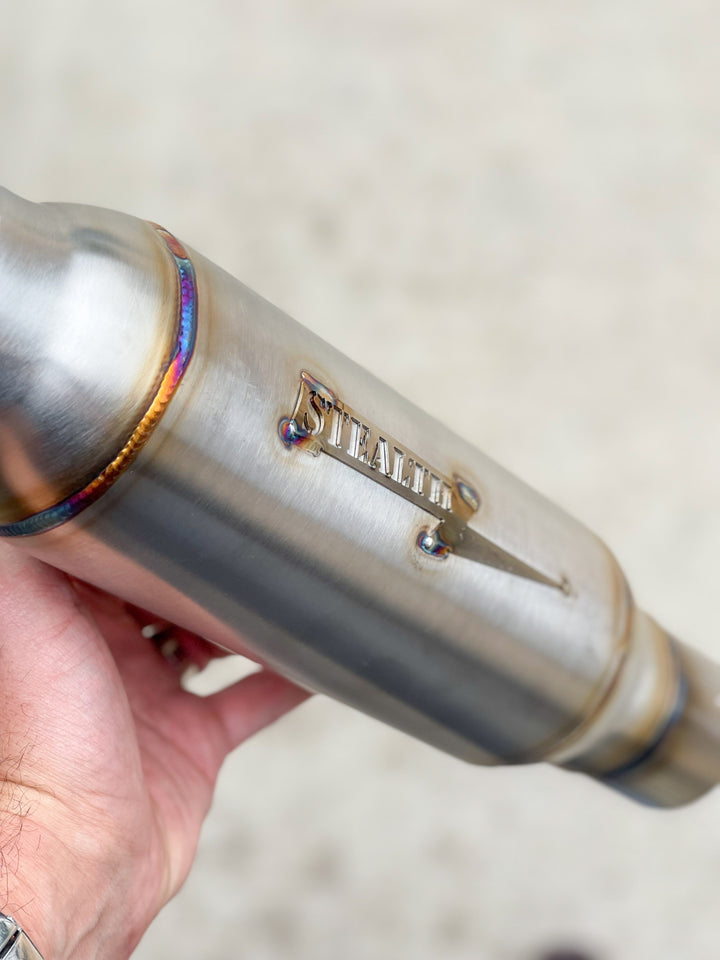 Stealth Pipes Pipe Bomb Muffler – stainless steel modular exhaust for Harley and Indian motorcycles