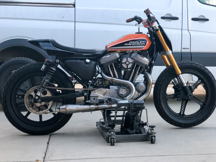 Stealth Pipes exhaust system fitted to Harley Sportster – 1986–2003 stainless steel headers and muffler