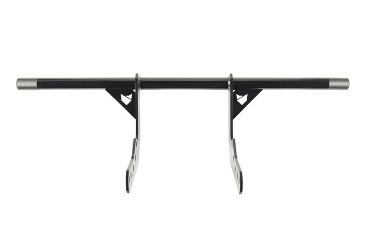 A black Softail Front Crash Bar designed for motorcycles, displayed on a white background