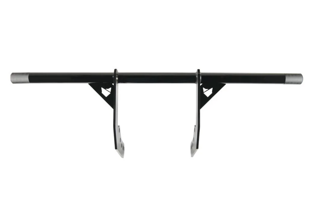 A black Softail Front Crash Bar designed for motorcycles, displayed on a white background.