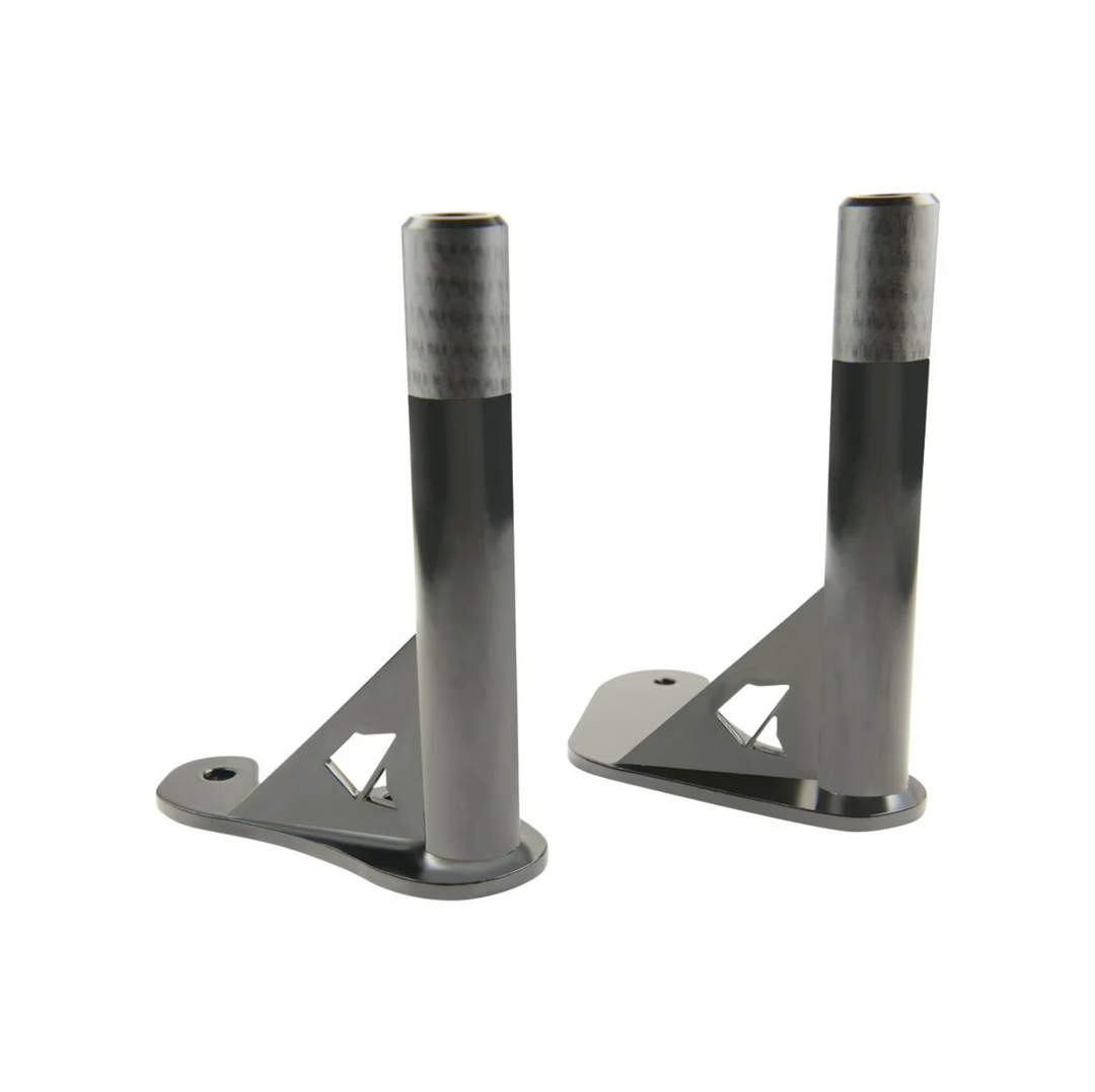A pair of Softail Rear Crash Bars/Pegs for motorcycles, displayed against a white background.