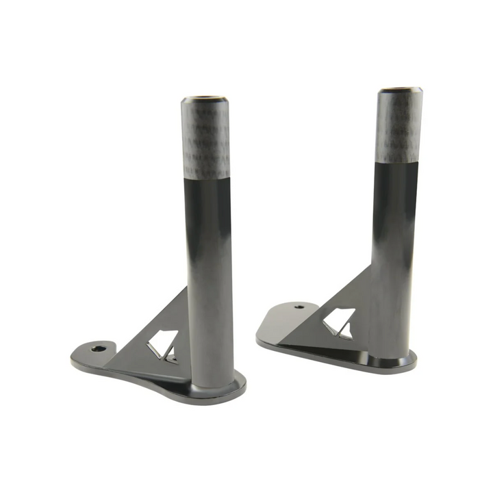 A pair of Softail Rear Crash Bars/Pegs for motorcycles, displayed against a white background.