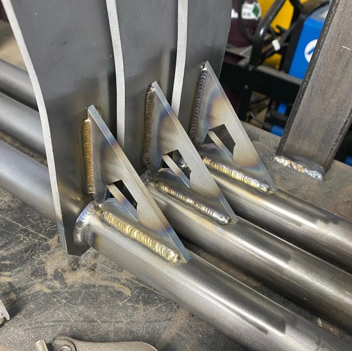 corner welds of a motorcycle crash bar