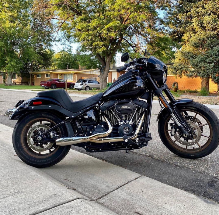 Stealth Pipes exhaust system installed  – view of side (2017–2025)